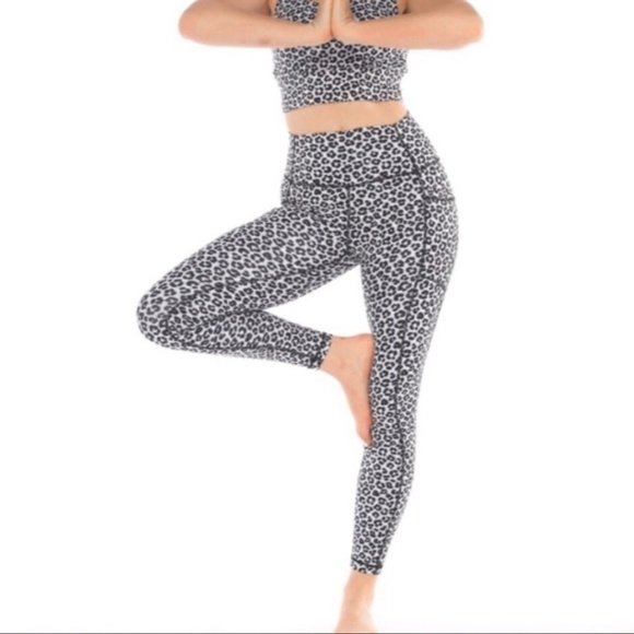 Ethos snow leopard 2 piece bra leggings coordinated set 11300 - Picture 4 of 12